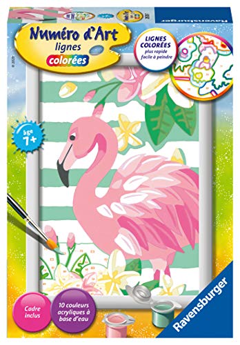 Ravensburger- Numéro d'art-Petit-Flamant Rose Ocio Creativo. (4005556285297)