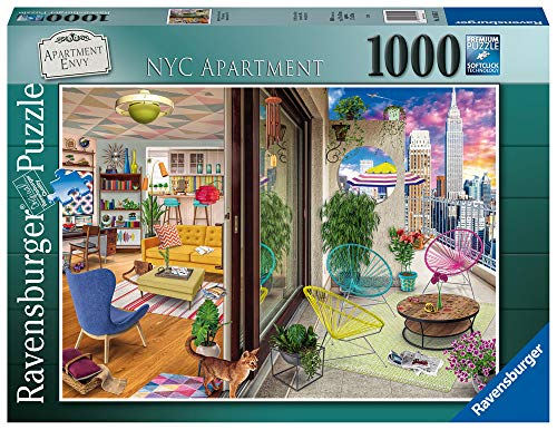 Ravensburger- NYC Apartment Puzzle 1000 Piezas – Fantasy, Multicolor (16545)