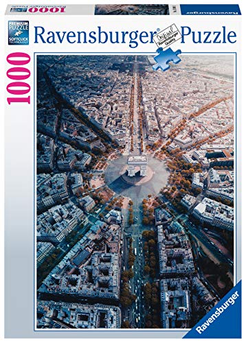 Ravensburger Puzzle, Puzzles 1000 Piezas, Paris Desde Arriba, Puzzle Paris, Puzzles para Adultos, Puzzle Ravensburger