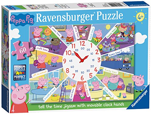 Ravensburger- Tell The Time Clock Peppa Pig Rompecabezas, Multicolor (9510) , color/modelo surtido