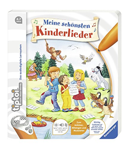 Ravensburger tiptoi Libro Meine schönsten Kinderlieder + Niños Mapa del mundo - Países, Animales, Continentes