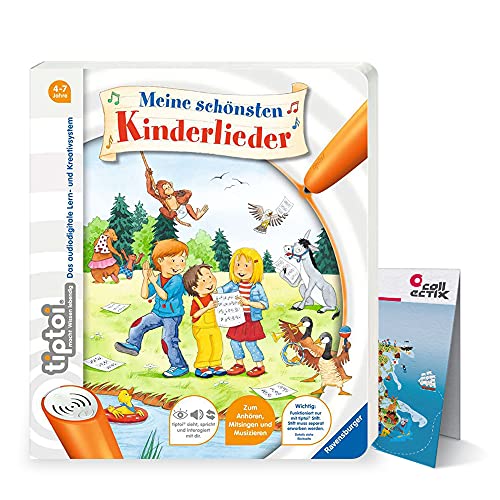 Ravensburger tiptoi Libro Meine schönsten Kinderlieder + Niños Mapa del mundo - Países, Animales, Continentes