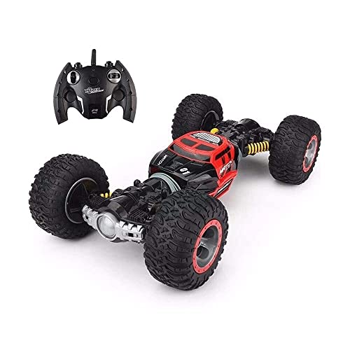 RC Car 2.4 GHz Remote Control Rock Crawler 4WD Electric Racing Car Off-Road Vehicles Rock Crawler Double Sided Flip Car Kids Toys Rechargeable Buggy Hobby Car for Boys Girls Gift (Blue)