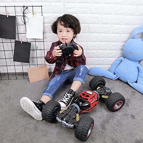 RC Car 2.4 GHz Remote Control Rock Crawler 4WD Electric Racing Car Off-Road Vehicles Rock Crawler Double Sided Flip Car Kids Toys Rechargeable Buggy Hobby Car for Boys Girls Gift (Blue)