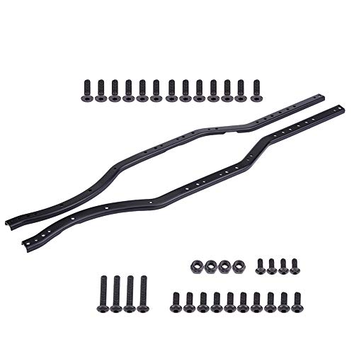 RC Riel del Chasis, Riel de Chasis Principal de Acero 414mm para AXIAL SCX10 90027 SCX10 II 90046 90047 Juego de reemplazo con Tornillos