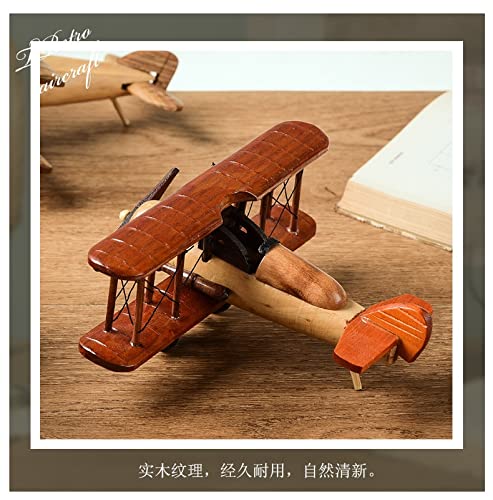 Regalo Figurines Modelo De Avión De Madera, Nave Espacial, Colección De Madera Retro, Decoración Para Escritorio, Oficina, Hogar, Manualidades, Regalo, Juguetes Para Adultos Y Niños