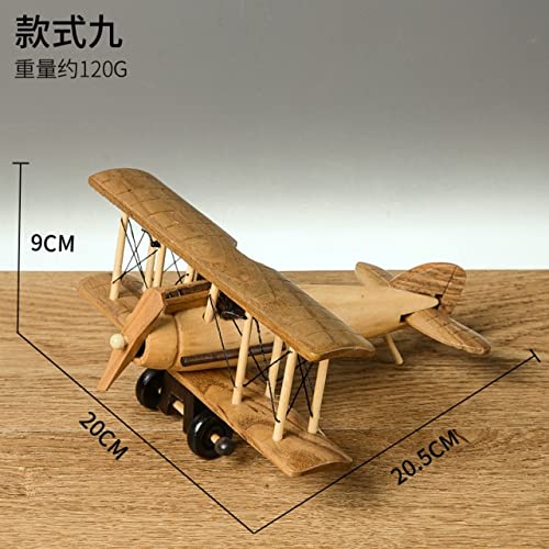 Regalo Figurines Modelo De Avión De Madera, Nave Espacial, Colección De Madera Retro, Decoración Para Escritorio, Oficina, Hogar, Manualidades, Regalo, Juguetes Para Adultos Y Niños