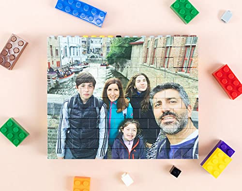 Regalo Original Rompecabezas Puzzle de Bloques de Colores Personalizado con Foto 14x11,5x1,5 cm.