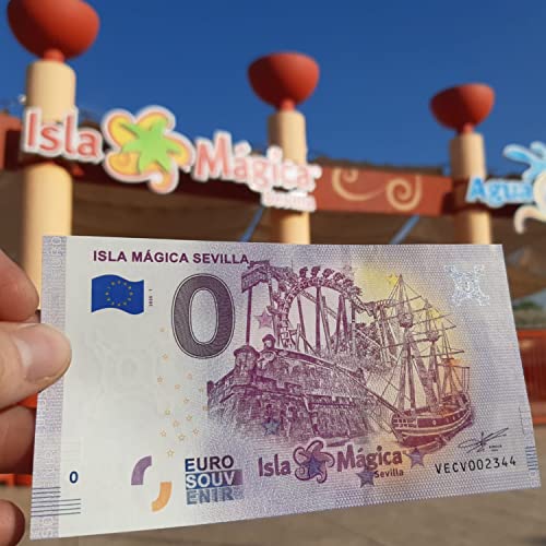 Regalos Originales - Billete Personalizado Isla Mágica Sevilla - Impreso en Papel Moneda - Detalle de Boda Original - Diseño de Billete - Euro Souvenir