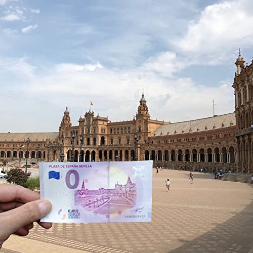 Regalos Originales - Billete Personalizado Plaza España de Sevilla - Impreso en Papel Moneda - Detalle de Boda Original - Diseño de Billete - Euro Souvenir