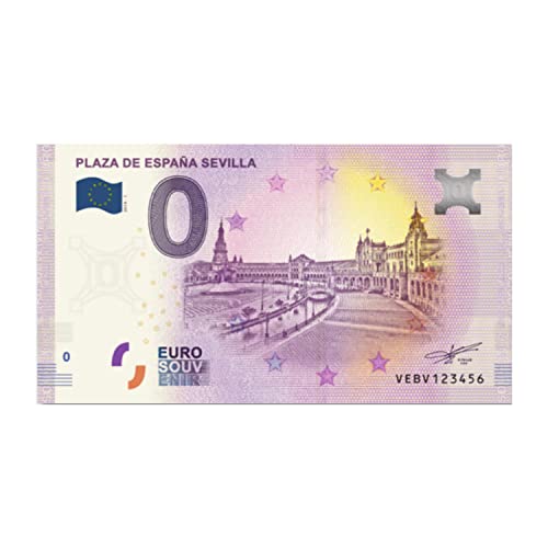 Regalos Originales - Billete Personalizado Plaza España de Sevilla - Impreso en Papel Moneda - Detalle de Boda Original - Diseño de Billete - Euro Souvenir