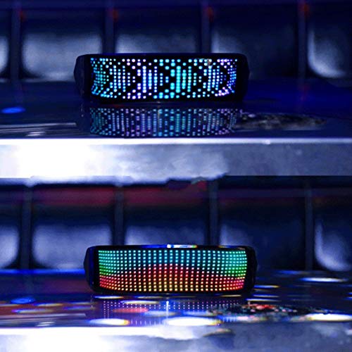 Rehomy Gafas LED, con modo de música, personalizables, para fiestas nocturnas, texto de animación