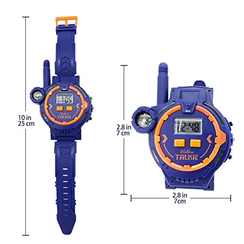 Reloj Walkie Talkie Recargable para niños, Relojes Walky Talky de Radio de Dos vías con Linterna Juego de niños al Aire Libre Juego de Juguetes y Regalos para niños y niñas de 4 a 12 años