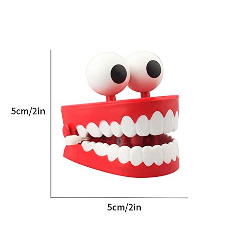 Relojería Dentadura De Juguete De Juguete Saltando Dentadura De La Prótesis De La Prótesis De Los Dientes De Los Dientes De Los Dientes con Los Ojos para La Fiesta De La Navidad De Halloween Favores