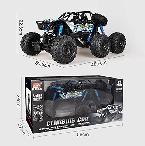 Remote Control Car 2.4Ghz Electric RC Car Toy Radio Controlled Drive High Speed Trucks Off-Road Climbing Car All Terrains Vehicle Double Motors Boys Kids and Adults Toy Gift (A 2 Battery)