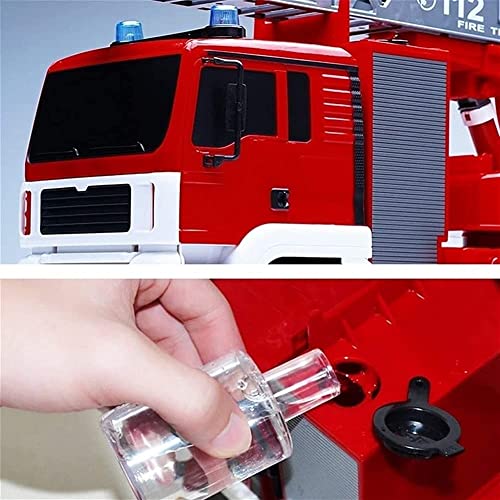 Remote Control Car Large RC Fire Truck 2.4G Electric Fire Truck Spray Fire Toy Car Sprinkler Music Fire Engine Engine Boys Kids and Adults Toy Gift (Size : 2 Battery) (2 Battery)