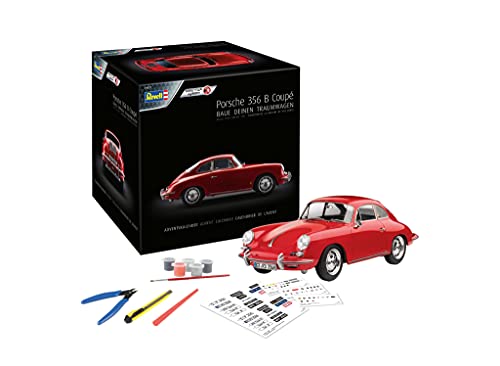 Revell 1029 Calendario de Adviento Dream Cars Porsche 356 B Coupé con Easy-Click-System en 24 días para un modelo de coche de fabricación propia, rojo