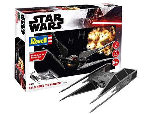 Revell Build & Play 06771 Kylo Ren's TIE Fighter, 1:70 Star Wars Modellbausatz für Einsteiger zum Stecken und Spielen, Mehrfarbig