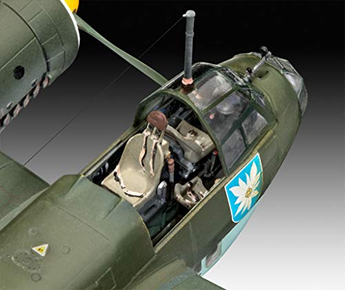 Revell- Junkers Ju88 A-1 Battle of Brita Kit Modello, Color Plateado (04972)