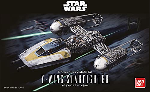 Revell Model 01209 Bandai Star Wars Y-Wing Starfighter 1:72 Kit de modelaje, Color Gris