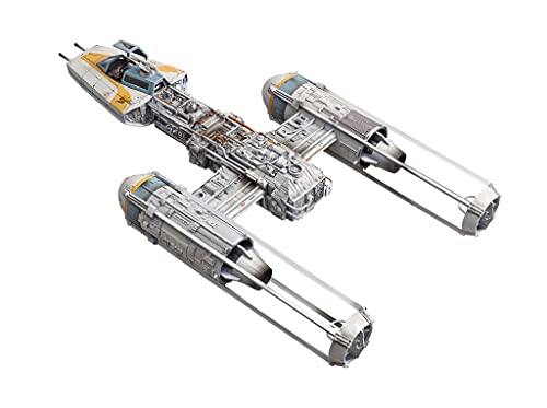 Revell Model 01209 Bandai Star Wars Y-Wing Starfighter 1:72 Kit de modelaje, Color Gris