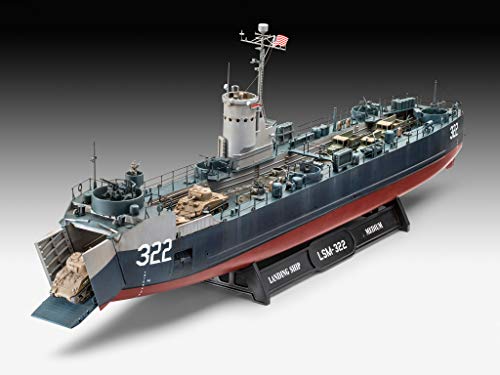 Revell- US Navy Landing Ship Medium (Bof Accesorios, Color Plateado (RV05169)