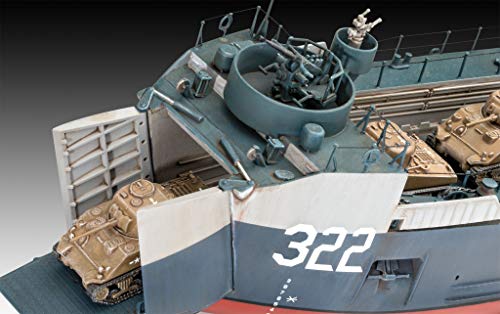 Revell- US Navy Landing Ship Medium (Bof Accesorios, Color Plateado (RV05169)