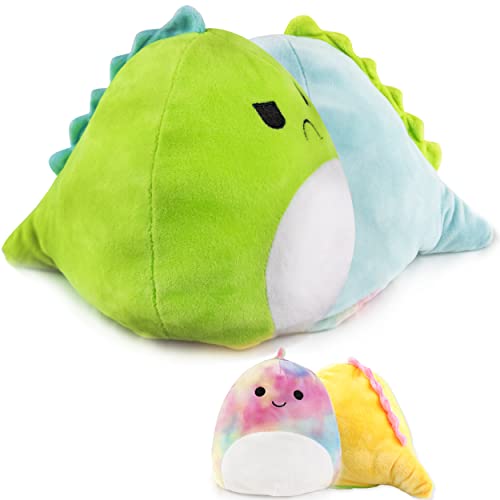 Reversible Dino Peluche, Dino Peluche Reversible De Humor Lindo Juguete De Felpa Dino Animal De Peluche Regalo Suave