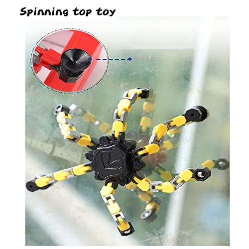 Robot Fidget Spinner, Twister Fidget Toy, Wacky Tracks Snap and Click Finger Sensory Toys, Dedo Sensorial Juguete Spinner Mano, Juguete Cadena de descompresión para Adultos y niños