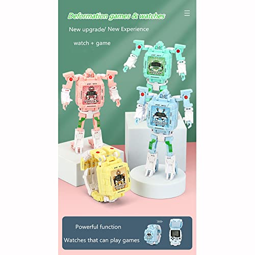 Robot Transformable Game Watch for Kids, Relojes de juguetes electrónicos geniales creativos, relojes de muñeca digitales de múltiples colores para niño, regalo de cumpleaños estudiantil de niño