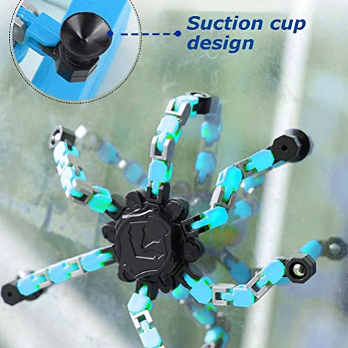 Roboter Fingertip Spin Top Toy, Fidget Hand Spinner Gyro, Fingertip Spinning Top Kids DIY Deformable Mechanical Gyro Transformable Spinning Toys para autismo TDAH Aliviar la ansiedad y el estrés