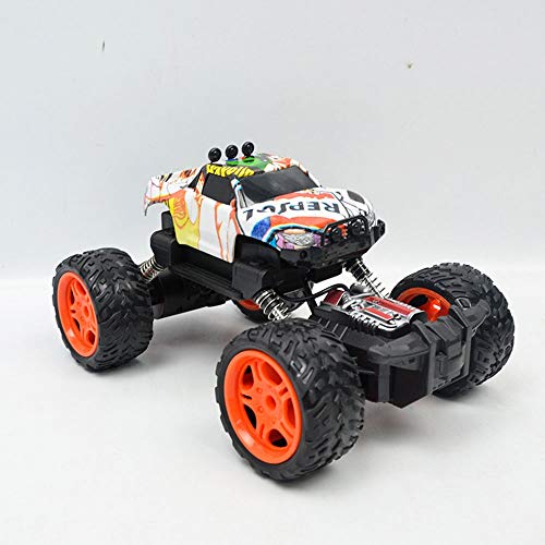 ROIY Coche De RC Niños 4WD Off-Road Monstruo De Camiones De Carga Eléctrica De Control Remoto Graffiti Escalada 2.4Ghz Control Remoto De Coches De Juguete con Errores