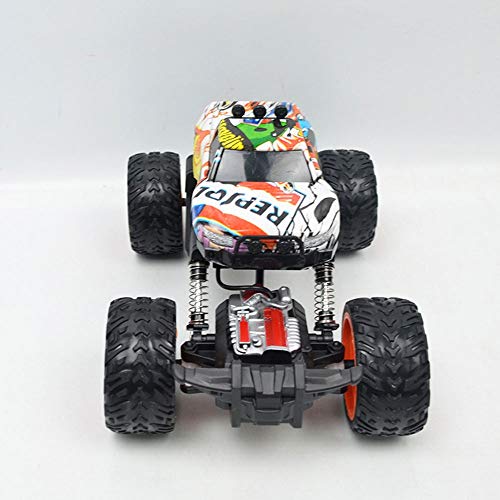 ROIY Coche De RC Niños 4WD Off-Road Monstruo De Camiones De Carga Eléctrica De Control Remoto Graffiti Escalada 2.4Ghz Control Remoto De Coches De Juguete con Errores