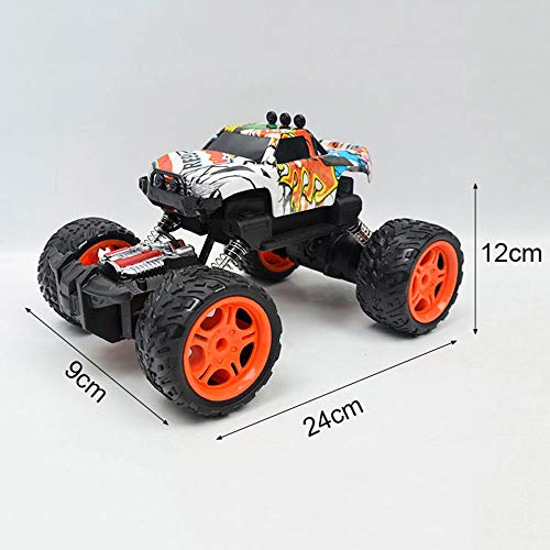 ROIY Coche De RC Niños 4WD Off-Road Monstruo De Camiones De Carga Eléctrica De Control Remoto Graffiti Escalada 2.4Ghz Control Remoto De Coches De Juguete con Errores