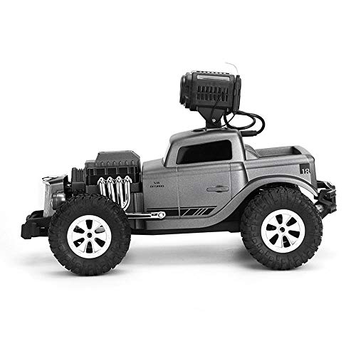 ROIY RC De Control Remoto De Coches De Juguete 01:16 Ratio 4WD Eléctrico Todo Terreno Vehículo FPV Regulador De Radio De 2,4 GHz Cámara Carreras De Alta Velocidad Bigfoot Monster Truck, Escalada De Co