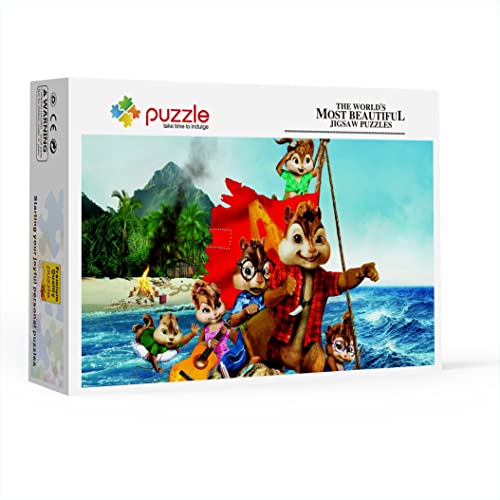 Rompecabezas Adultos 1000 Piezas Alvin Y Las Ardillas Chipwrecked (2011) Rompecabezas Creativo Juego De Alivio De Estrés para Niños Adultos Mejor Regalo 75X50Cm(1000Pcs)