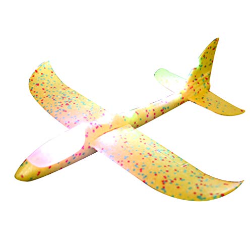 rongweiwang Grande 48cm EVA Niños avión de Juguete de la Mano del Tiro Luminoso avión Ligero se eleva Circling Avión Modelo de Juguete de los niños