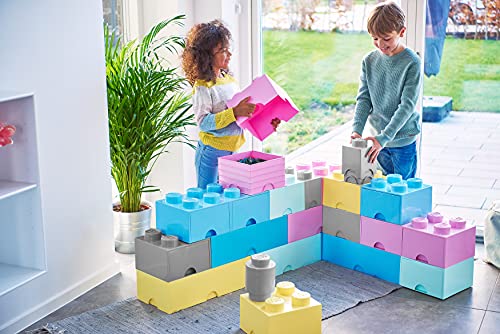 Room Copenhagen-40031738 Ladrillo de Almacenamiento de 4 espigas de Lego, Caja de almacenaje apilable, 5,7 l, Rosa Claro, Color Light Purple 40031738