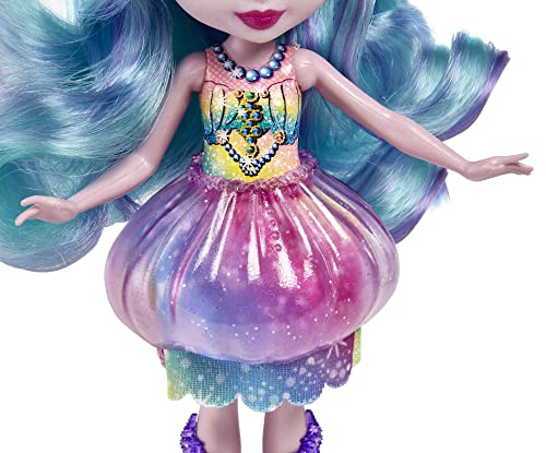 Royal Enchantimals Ocean Kingdom Muñeca Jelanie Jellyfish con mascota medusa de juguete (Mattel HFF34)