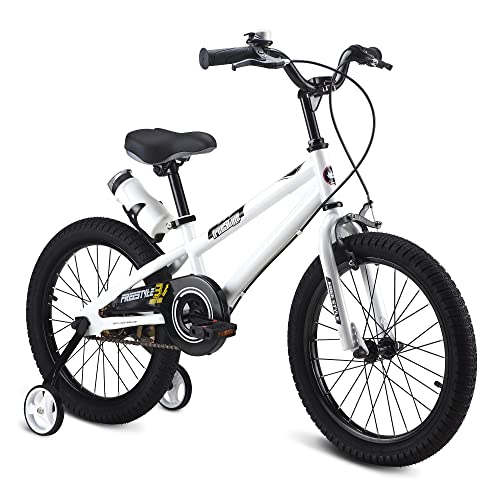 RoyalBaby Bicicletas Infantiles niña niño Freestyle BMX Ruedas auxiliares Bicicleta para niños 16 Pulgadas Blanco