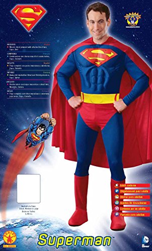 Rubbies - Disfraz de Superman para hombre, talla L