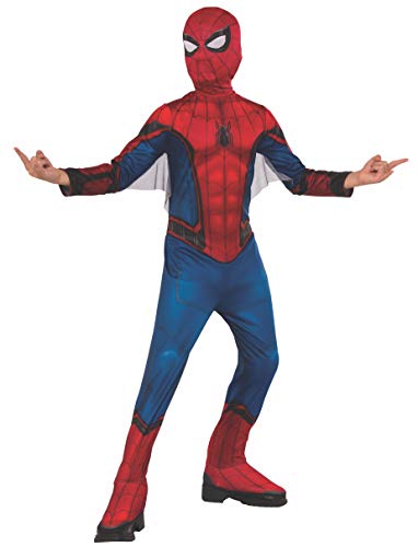 Rubie's Official Marvel Spider-Man Far From Home, disfraz de Spiderman para niños azul y rojo, grande, 8-10 años