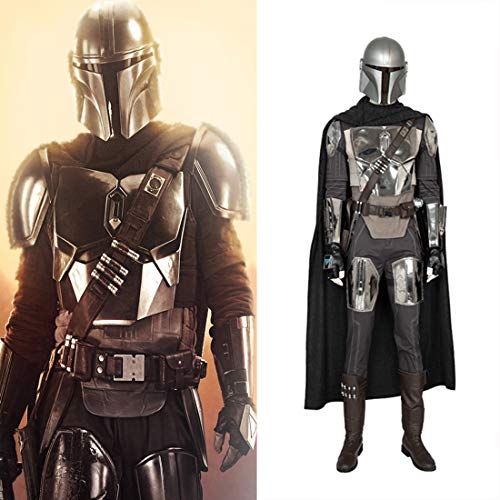 Rubyonly Traje Star Wars El mandaloriana Cosplay Cosplay de Halloween Superhero Batalla,Fullsetnoshoeshelmet,XXXL