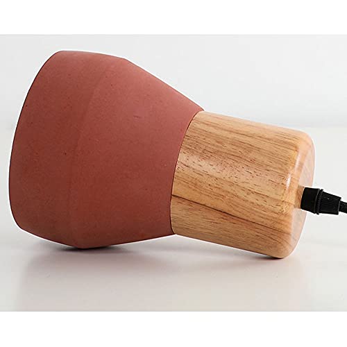 Ruinaza Lámpara Colgante Moderna y Sencilla para Restaurante de Campo nórdico, lámpara Colgante Creativa con Personalidad, lámpara de Techo de Cemento con Cabeza de Madera Maciza Retro