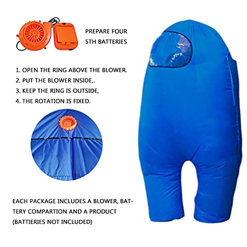 Rvtkak Traje inflable del espacio del astronauta del juego del anime del traje inflable del cuerpo completo del traje de Halloween Cosplay Disfraces