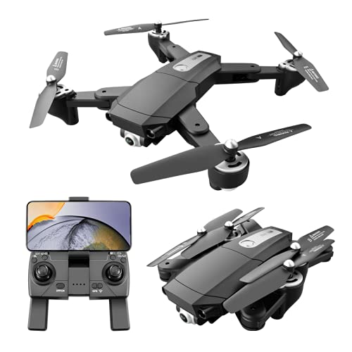 S604 Pro GPS Drone con Cámara Dual para Adultos 6K Ultra HD 5Ghz FPV Quadcopter con Vídeo en Vivo Retención de Altitud Funciones de Waypoints Sígueme VR Pantalla Dividida 46-70