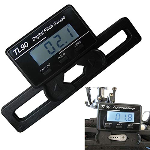 SADA72 Medidor de paso digital, Pitchlehre digital RC Helicóptero Logger Gauge Tornillo Pitch Gauge Tarot AP90 T-Rex CopterX KDS CP Belt