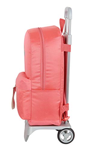 Safta 612000160 Mochila Escolar Grande con Carro 905 de Munich Coral, 300x140x460mm