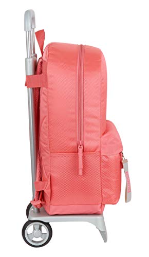 Safta 612000160 Mochila Escolar Grande con Carro 905 de Munich Coral, 300x140x460mm