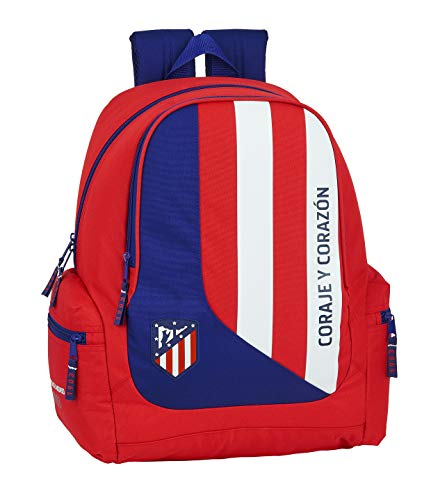 Safta 612045662 Mochila Grande Adaptable a Carro, niño Atlético de Madrid, Rojo, Blanco, Azul